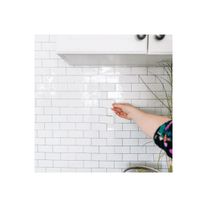Vinilico autoadhesivo ceramico rectangular blanco 25,4x25,4 cm
