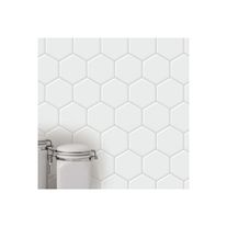 Vinilico autoadhesivo ceramico hexagonal blanco 25.4x25.4 cm