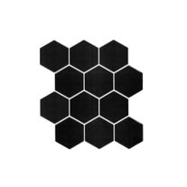 Vinilico autoadhesivo ceramico hexagonal negro 25.4x25.4 cm