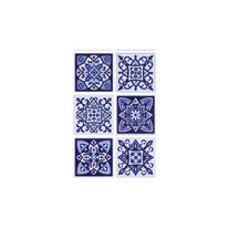 Vinilo autoadhesivo azulejo mandala azul 15x15 cm