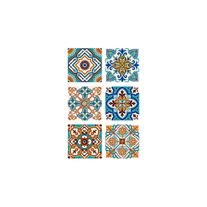 Vinilo autoadhesivo azulejo mandala colores 2 15x15 cm