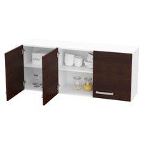 Alacena express melamina 1,20 m blanca fte chocolate