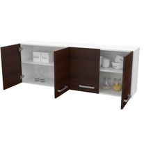 Alacena express melamina 1,40 m blanco fte chocolate