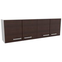 Alacena express melamina 1,60 m blanco fte chocolate