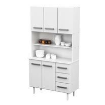 Aparador multiuso triplo kit melamina 0,90 m blanco