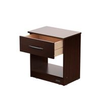 Mesa de luz super express con cajon pintura uv 0,48 m wengue