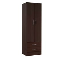 Placard 22 express 2 puertas 2 cajones pintura uv 0,58 m chocolate