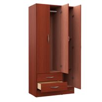 Placard 23 express 3 puertas 2 cajones pintura uv 0,86 m caoba