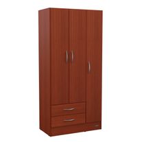 Placard 23 super express 3 puertas 2 cajones pintura uv 0,86 m caoba