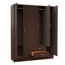 Placard 25 express 5 puertas 2 cajones pintura uv 1,42 m chocolate
