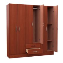 Placard 26 express 6 puertas 2 cajones pintura uv 1,70 m caoba