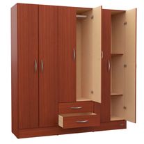 Placard 26 super express 6 puertas 2 cajones pintura uv 1,70 m caoba