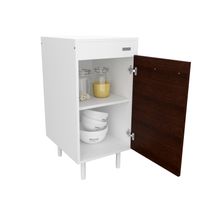 Modulo bajo mesada express melamina 0,40 m blanco fte chocolate
