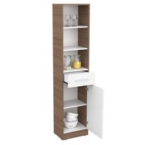 Despensero columna express puerta cajon estantes melamina 1,80 m carvalho mezzo fte blanco