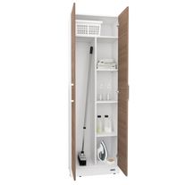 Organizador de limpieza express 2 puertas melamina 1,80 m blanco fte carvalho mezzo