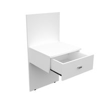 Mesa de luz flotante benethon con panel melamina 0,45 m blanca