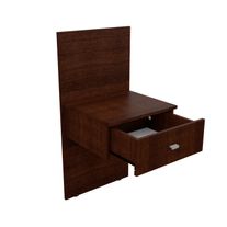 Mesa de luz flotante benethon con panel melamina 0,45 m wengue