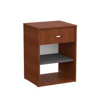 Mesa de luz milenial con cajon melamina 0,45 m tabaco