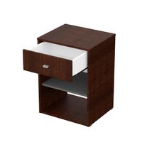 Mesa de luz milenial con cajon melamina 0,45 m wengue