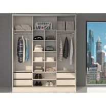 Placard premium nature 3 puertas corredizas melamina 1,80 m venezia