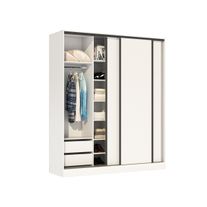 Placard premium nature 3 puertas corredizas melamina 1,80 m blanco