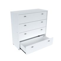 Comoda nature 4 cajones melamina 0,90 m blanco