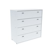 Comoda nature 4 cajones melamina 0,90 m blanco
