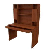 Mesa de escritorio pc 721 con alzada melamina 1,21 tabaco