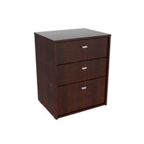 Mesa de luz nature 3 cajones melamina 0,51 m wengue