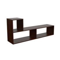 Modulo rack tv l melamina 1,36 m wengue