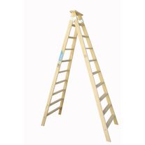 Escalera familiar doble pino reforzada 1x3 1x3 10 escalones 2,36 m