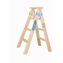 Escalera familiar doble pino reforzada 1x3 1x3 4 escalones 0,96 m