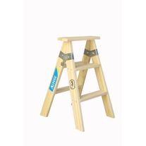 Escalera familiar doble pino reforzada 1x3 1x3 3 escalones 0,73 m