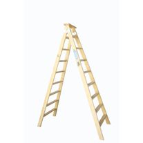 Escalera familiar doble pino reforzada 1x3 1x3 9 escalones 2,15 m