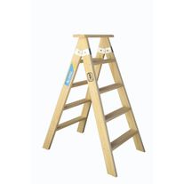 Escalera familiar doble pino reforzada 1x3 1x3 5 escalones 1,20 m